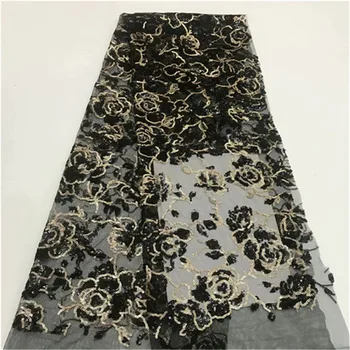 2019 New style French net lace fabric sequins African tulle mesh lace fabric high quality lace nigerian lace fabric Black gold
2019 New style French net lace fabric sequins African tulle mesh lace fabric high quality lace nigerian lace fabric Black gold