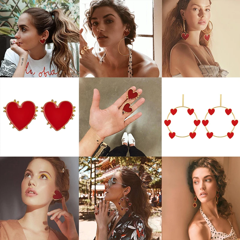 2019 New Fashion Design Punk Gold Red Acrylic Heart Drop Earrings For Women Boho Big Earring Christmas Jewelry Gift Wholesale
2019 New Fashion Design Punk Gold Red Acrylic Heart Drop Earrings For Women Boho Big Earring Christmas Jewelry Gift Wholesale