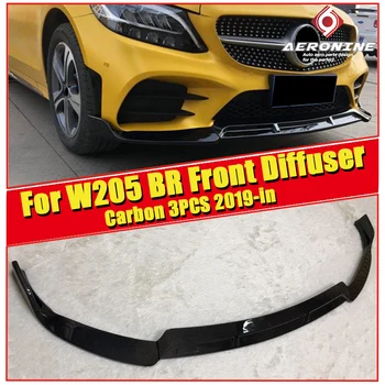 Fits For MercedesMB W205 Sport Front Bumper Lip Spoiler Black Carbon fiber C-Class C180 C200 C63 For brabus look 3pcs 2019-in
Fits For MercedesMB W205 Sport Front Bumper Lip Spoiler Black Carbon fiber C-Class C180 C200 C63 For brabus look 3pcs 2019-in