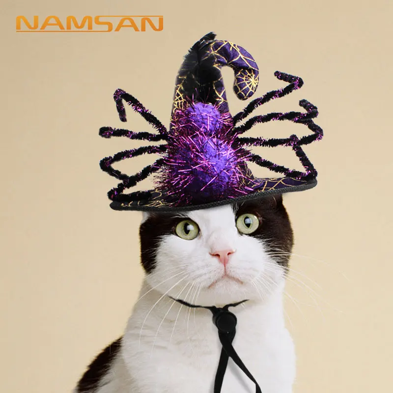 Purple Halloween Party Pet Witch Spider Hat Caps Funny Cute Pet Costume Cosplay Fancy Dress Up Pet Accessories
Purple Halloween Party Pet Witch Spider Hat Caps Funny Cute Pet Costume Cosplay Fancy Dress Up Pet Accessories