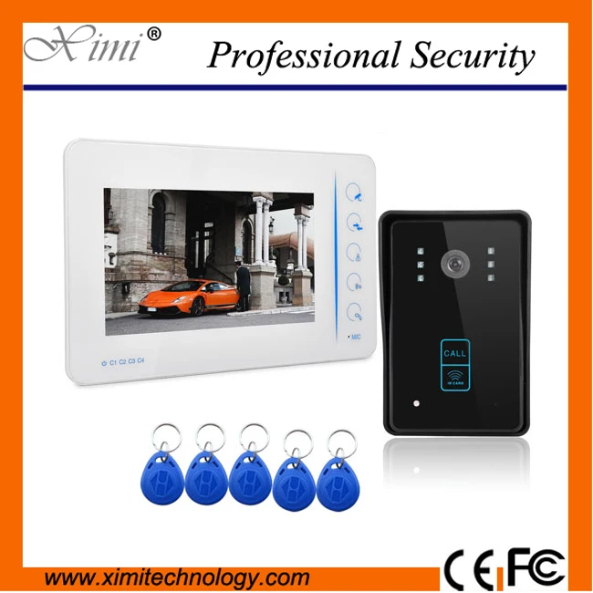 7 inch video door intercom video door phone come with RFID card reader support 500 users IP55 one to one video doorphone
7 inch video door intercom video door phone come with RFID card reader support 500 users IP55 one to one video doorphone