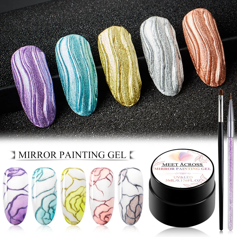 MEET ACROSS 5ML Metallic Mirror Gel Nail Polish Set Wire Drawing Painting Gel Lak Kit Soak Off Glitter Nail Art Varnish
MEET ACROSS 5ML Metallic Mirror Gel Nail Polish Set Wire Drawing Painting Gel Lak Kit Soak Off Glitter Nail Art Varnish