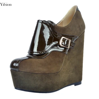 Olomm New Arrival Women Platform Pumps Wedges High Heels Pumps Fashion Round Toe Sexy Army Green Club Shoes Women US Size 4-15
Olomm New Arrival Women Platform Pumps Wedges High Heels Pumps Fashion Round Toe Sexy Army Green Club Shoes Women US Size 4-15