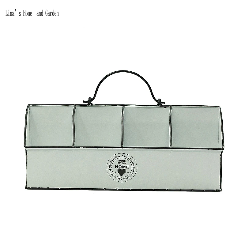Imitation enamel hand painted finish vintage metal storage boxes with 8 equal compartments
Imitation enamel hand painted finish vintage metal storage boxes with 8 equal compartments