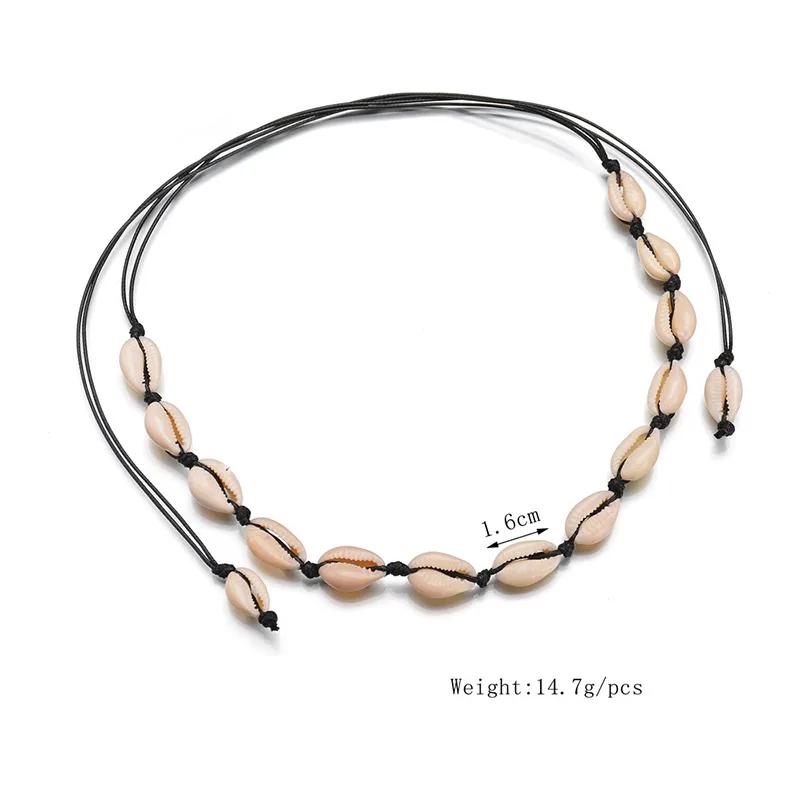 New Fashion Black Rope Chain Natural Seashell Choker Necklace Collar Shell Choker Necklaces for Summer Beach Gift
New Fashion Black Rope Chain Natural Seashell Choker Necklace Collar Shell Choker Necklaces for Summer Beach Gift