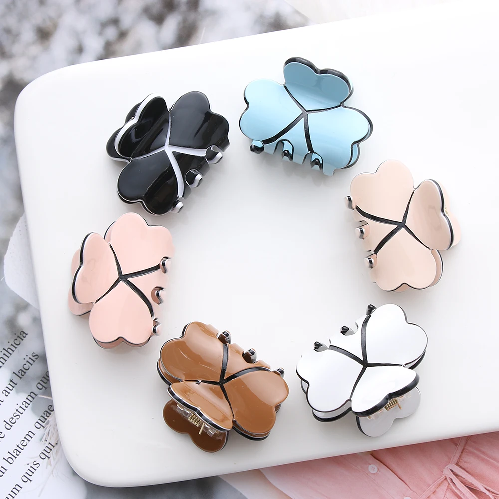 1PC Mini Clover Hair Clips Acrylic Glossy Clover Hair Clips Small Fresh Colorful Hair Clips Women's Hair Accessories headwear
1PC Mini Clover Hair Clips Acrylic Glossy Clover Hair Clips Small Fresh Colorful Hair Clips Women's Hair Accessories headwear