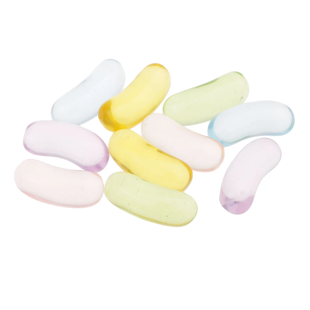 10 Piece Colorful Candy Pills Shape Resin Embellishment for DIY Phone Case Decoration Kids Crafts Handmade Toys