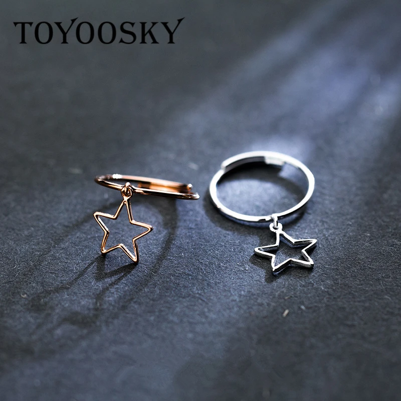 TOYOOSKY 925 Sterling Silver Simple Hollow Star Open Ring for Women Lady Prevent Allergy Fashion Contracted Jewelry
TOYOOSKY 925 Sterling Silver Simple Hollow Star Open Ring for Women Lady Prevent Allergy Fashion Contracted Jewelry