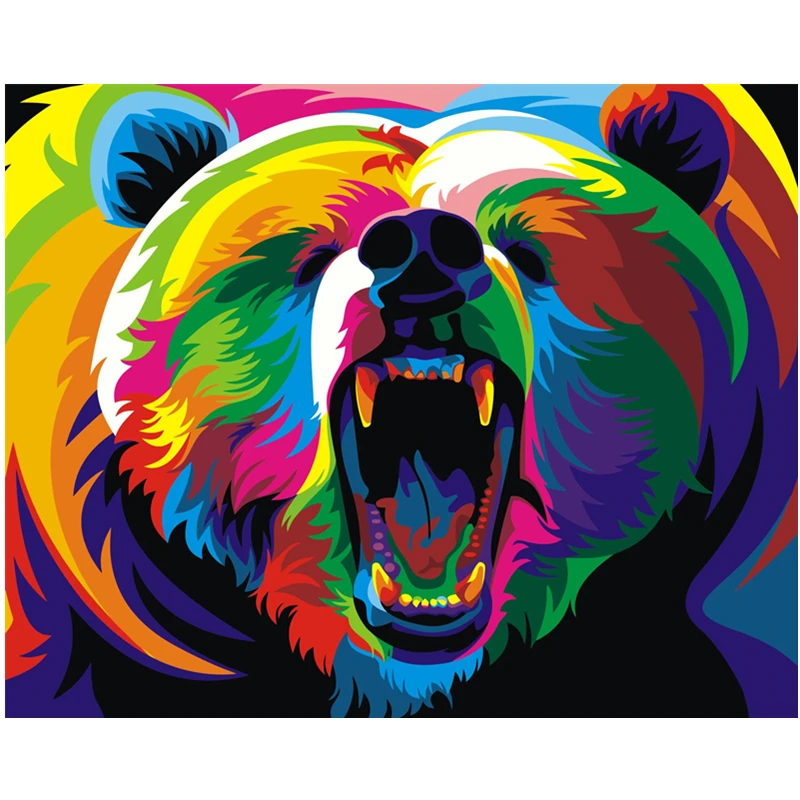 Colorful Roaring Bear Hand Made Paint High Quality Canvas Beautiful Painting By Numbers Surprise Gift Great Accomplishment
Colorful Roaring Bear Hand Made Paint High Quality Canvas Beautiful Painting By Numbers Surprise Gift Great Accomplishment