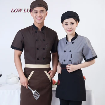 New! Summer Short-sleeve Breathable Double-breasted Restaurant Chef Jacket Kitchen Cook Suit Net Back Man Woman Chef Uniform,zh9
New! Summer Short-sleeve Breathable Double-breasted Restaurant Chef Jacket Kitchen Cook Suit Net Back Man Woman Chef Uniform,zh9