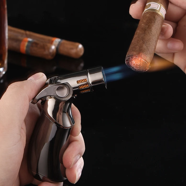 4 Jet Turbo Torch Full Metal Butane Gas Lighters,Cigar Cigarette Lighter,Refillable FuelLighter Butane Gas Cigarette Lighters
4 Jet Turbo Torch Full Metal Butane Gas Lighters,Cigar Cigarette Lighter,Refillable FuelLighter Butane Gas Cigarette Lighters