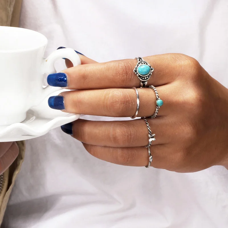 Hesiod Boho Jewelry Midi Knuckle Ring Sets Ancient Silver Finger Ring For Ladies Blue Natural Stone Fashion Ring Birthday Gifts
Hesiod Boho Jewelry Midi Knuckle Ring Sets Ancient Silver Finger Ring For Ladies Blue Natural Stone Fashion Ring Birthday Gifts