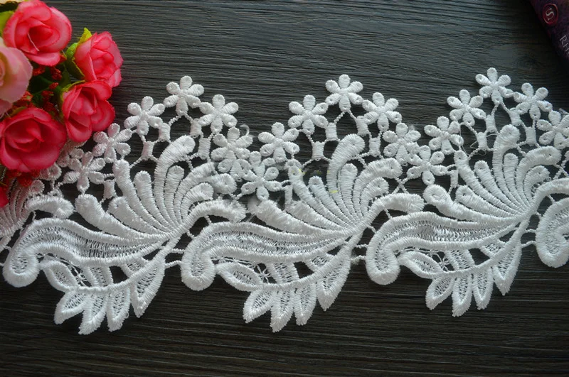 5 yard 11cm 4.33" wide ivory embroidered tapes lace trim ribbon clothing dress skirt fabric 1038257QL4K46
5 yard 11cm 4.33" wide ivory embroidered tapes lace trim ribbon clothing dress skirt fabric 1038257QL4K46