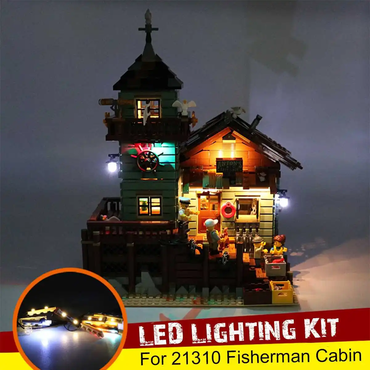 USB LED Lighting Kit Only for LEGO 21310 for Fisherman Cabin Fishing Store Building Blocks Toy Bricks (Not Include the Model )
USB LED Lighting Kit Only for LEGO 21310 for Fisherman Cabin Fishing Store Building Blocks Toy Bricks (Not Include the Model )