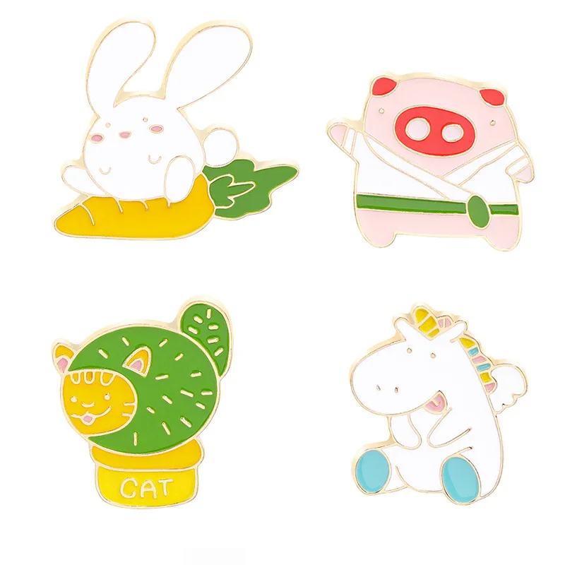 High Quality Cartoon Animal Brooch Kitten Hippo Rabbit Eating Radish Badge Jewelry Good Friend Gift Brooch Wholesale
High Quality Cartoon Animal Brooch Kitten Hippo Rabbit Eating Radish Badge Jewelry Good Friend Gift Brooch Wholesale