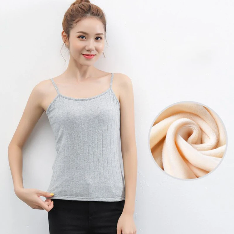 Sanderala Sexy Warm Velvet Thickening Cotton Solid Female Slim Soft Tanks Tops Clothes Autumn Winter Women Thermal Underwear
Sanderala Sexy Warm Velvet Thickening Cotton Solid Female Slim Soft Tanks Tops Clothes Autumn Winter Women Thermal Underwear