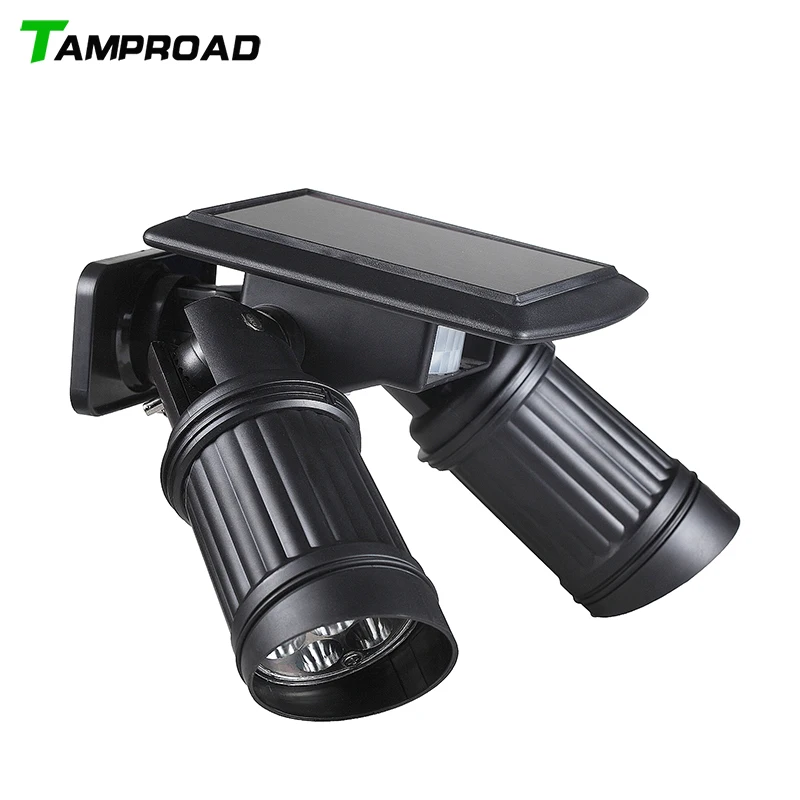 TAMPROAD Outdoor 14 LED Solar Power Dual Head PIR Motion Sensor Garden Wall Spot Night Light Security Lamp Rotatable Spot light
TAMPROAD Outdoor 14 LED Solar Power Dual Head PIR Motion Sensor Garden Wall Spot Night Light Security Lamp Rotatable Spot light