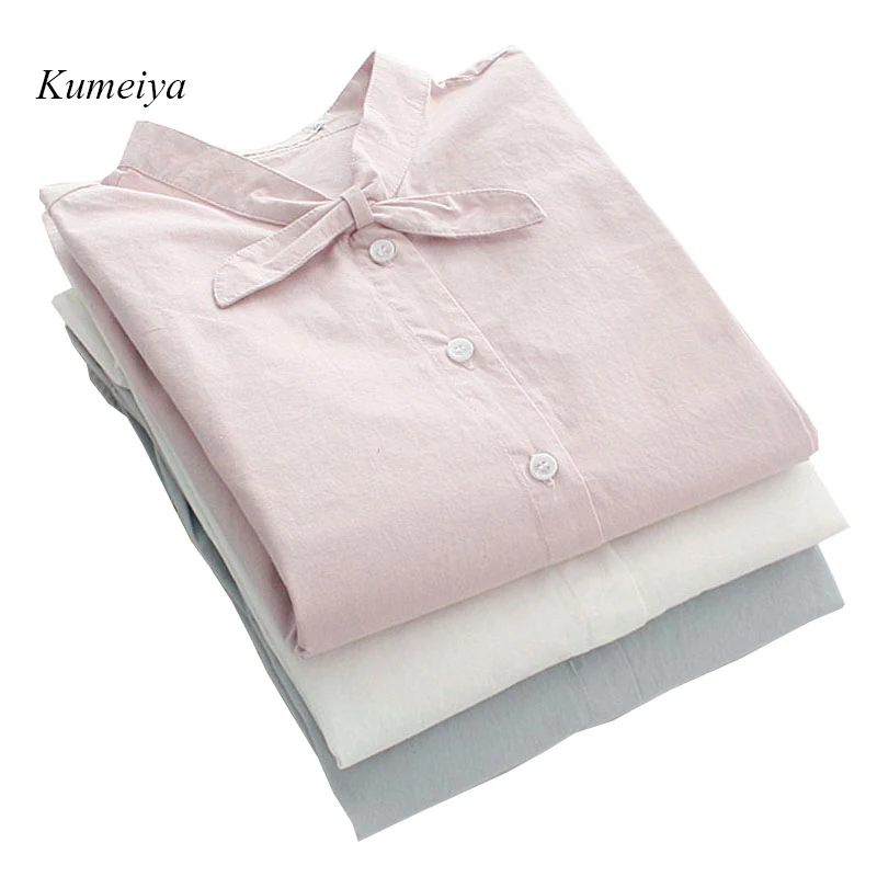 Summer Autumn Women White Blouse Bow Cute Ladies Tops Casual Long Sleeve Shirt Cotton Shirt Blouse Solid Camisa Feminina 2019
Summer Autumn Women White Blouse Bow Cute Ladies Tops Casual Long Sleeve Shirt Cotton Shirt Blouse Solid Camisa Feminina 2019