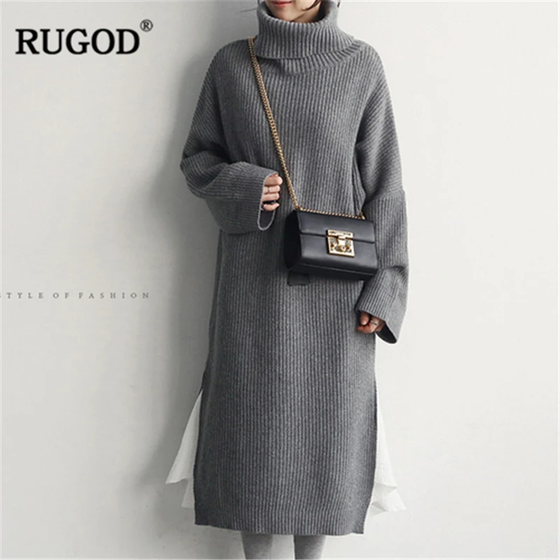 RUGOD knitted sweater women dress turtle neck long sleeves white elegant office ladies wearing korean style spring and autumn
RUGOD knitted sweater women dress turtle neck long sleeves white elegant office ladies wearing korean style spring and autumn