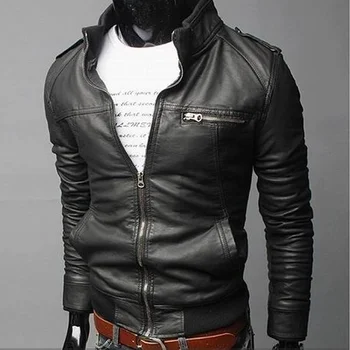 Men Faux Leather Jacket Fashion Autumn Winter Motorcycle Pu Leather Male Bomber Jackets Outerwear Coat Vestes 2018
Men Faux Leather Jacket Fashion Autumn Winter Motorcycle Pu Leather Male Bomber Jackets Outerwear Coat Vestes 2018
