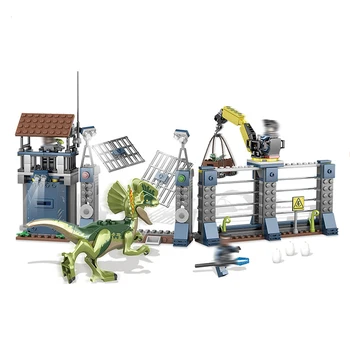 New 10923 307pcs Jurassic World The Dilophosaurus Front Gate Attack Building Block 75931 Toys For Children Bela
New 10923 307pcs Jurassic World The Dilophosaurus Front Gate Attack Building Block 75931 Toys For Children Bela