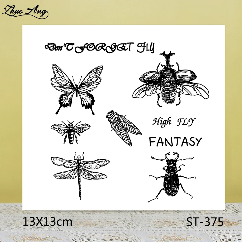 ZhuoAng Butterfly Dragonfly Cicada Clear Stamps For DIY Scrapbooking/Card Making/Album Decorative Silicon Stamp Crafts
ZhuoAng Butterfly Dragonfly Cicada Clear Stamps For DIY Scrapbooking/Card Making/Album Decorative Silicon Stamp Crafts