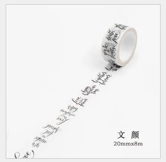 20mm Vintage love letter romantic text Gothic Age decoration planner washi tape DIY Diary Scrapbooking Masking Tape escolar
20mm Vintage love letter romantic text Gothic Age decoration planner washi tape DIY Diary Scrapbooking Masking Tape escolar