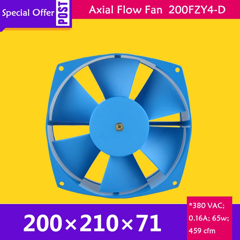 380VAC 65W 0.16A 200*210*71mm Low Noise Cooling Radiator Axial Centrifugal Air Fan Blower Cooling Device 200FZY4-D
380VAC 65W 0.16A 200*210*71mm Low Noise Cooling Radiator Axial Centrifugal Air Fan Blower Cooling Device 200FZY4-D