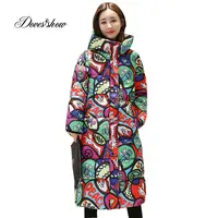 Hooded Colorful Winter Down Coat Jacket Long Warm Women Casaco Feminino Abrigos Mujer Invierno 2018 Parkas Outwear Coats Ru50 image