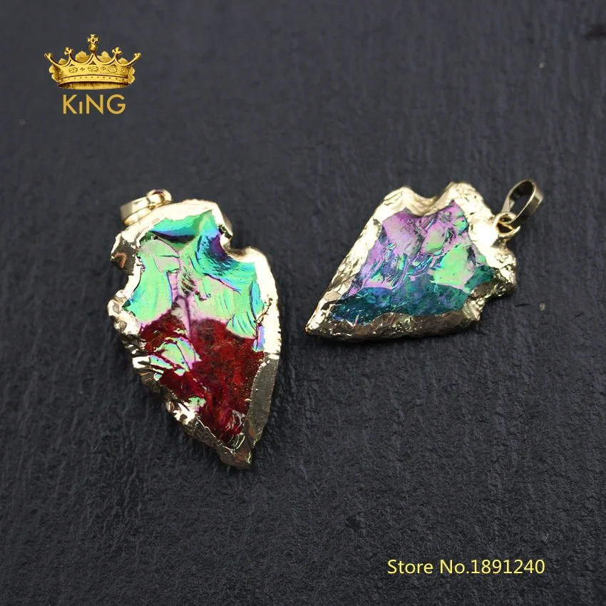 10pcs Mystic Titanium Quartz Arrow Small Pendants,Natural Quarz Raw Crystals Stones Arrowhead with Gold Bails Charms Bulk DSS125
10pcs Mystic Titanium Quartz Arrow Small Pendants,Natural Quarz Raw Crystals Stones Arrowhead with Gold Bails Charms Bulk DSS125