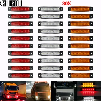 30pcs 12/24V 6 LED Red+White+Yellow Truck Trailer Pickup Side Marker Indicators Light Truck Lorries Bus Clearance Side Marker
30pcs 12/24V 6 LED Red+White+Yellow Truck Trailer Pickup Side Marker Indicators Light Truck Lorries Bus Clearance Side Marker