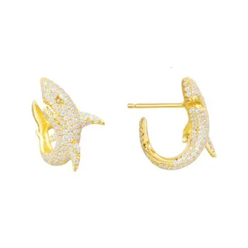 XF AP Women Wedding Shark Animal Stud Earring Animal S925 Pin Pseudo Copper Zircon Earring Trendy Jewelry
XF AP Women Wedding Shark Animal Stud Earring Animal S925 Pin Pseudo Copper Zircon Earring Trendy Jewelry