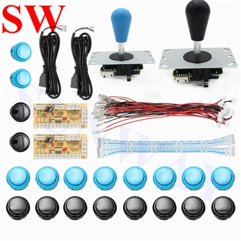 2 player Kit for Arcade PC Joystick Game DIY USB Encoder 5 Pin Rocker 20pcs push buttons for family console game machine
2 player Kit for Arcade PC Joystick Game DIY USB Encoder 5 Pin Rocker 20pcs push buttons for family console game machine