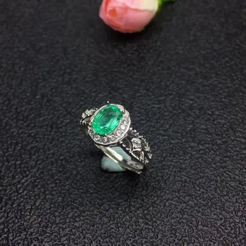 Fashion elegance Leaf Hollow Natural green emerald gem Ring S925 Silver Natural Gemstone Ring girl Women's party Rings Jewelry
Fashion elegance Leaf Hollow Natural green emerald gem Ring S925 Silver Natural Gemstone Ring girl Women's party Rings Jewelry