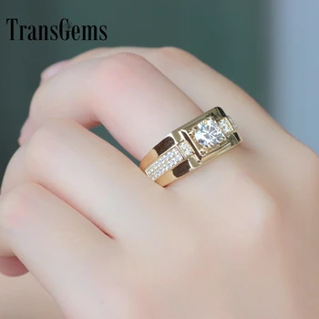 Transgems Brilliance Genuine 14k 585 Yellow Gold 1 Carat ct GH Color Engagement Wedding Ring For Man, Men Engagement Ring,
Transgems Brilliance Genuine 14k 585 Yellow Gold 1 Carat ct GH Color Engagement Wedding Ring For Man, Men Engagement Ring,