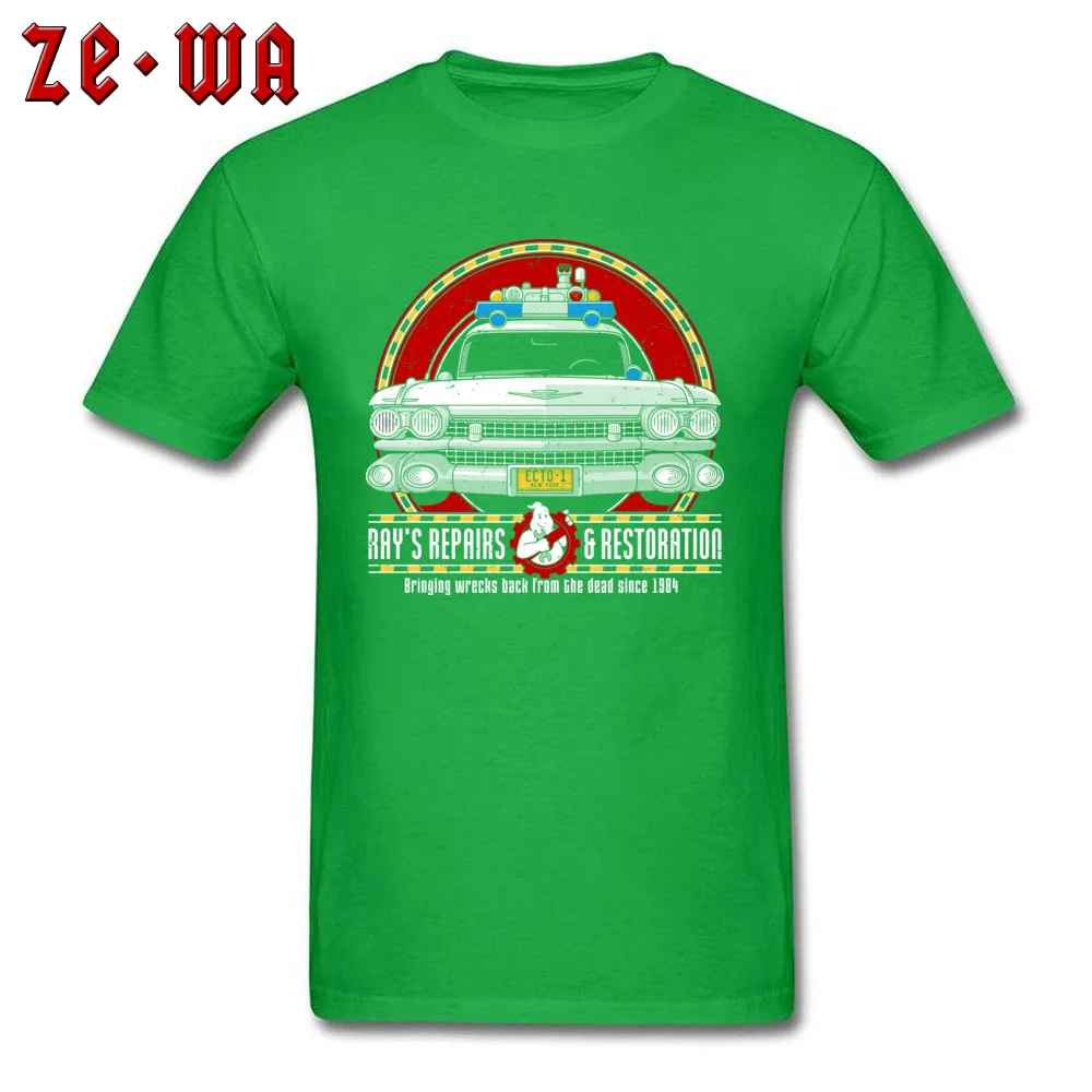Slim Fit Men's Top T-shirts Round Neck Short Sleeve 100% Cotton Rays Repairs and Restoration Tops & Tees Design T-shirts Rays Repairs and Restoration green