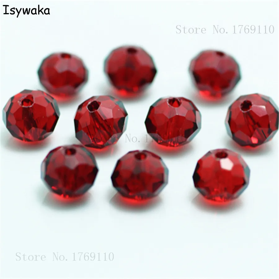 Isywaka Dark Red Color 6*8mm 72pcs Rondelle Austria faceted Crystal Glass Bead Loose Spacer Round Bead for Jewelry Making
Isywaka Dark Red Color 6*8mm 72pcs Rondelle Austria faceted Crystal Glass Bead Loose Spacer Round Bead for Jewelry Making
