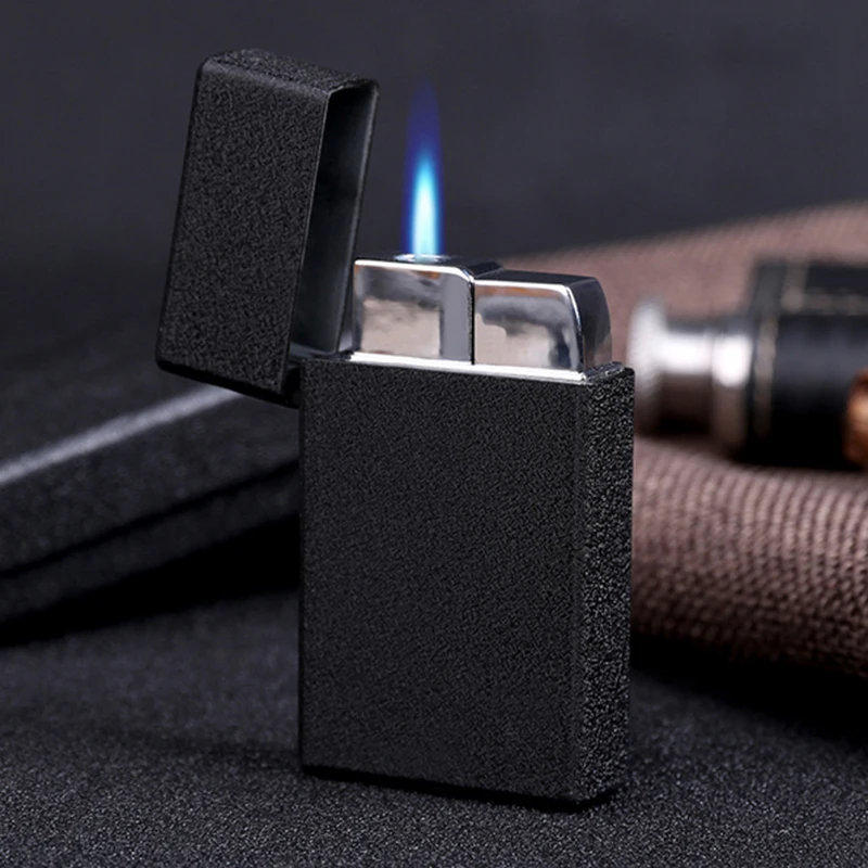 Metal Lighter Ultra-thin Men Smoking Cigarette Lighter Windproof Cigarette Jet Butane Torch Refillable Blue Fire Lighter Gift
Metal Lighter Ultra-thin Men Smoking Cigarette Lighter Windproof Cigarette Jet Butane Torch Refillable Blue Fire Lighter Gift