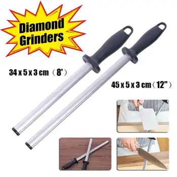8/12'' Professional Chef Knife Sharpener Rod Diamond Sharpening Stick Honing Steel For Kitchen Knife And Stainless Steel Knives
8/12'' Professional Chef Knife Sharpener Rod Diamond Sharpening Stick Honing Steel For Kitchen Knife And Stainless Steel Knives
