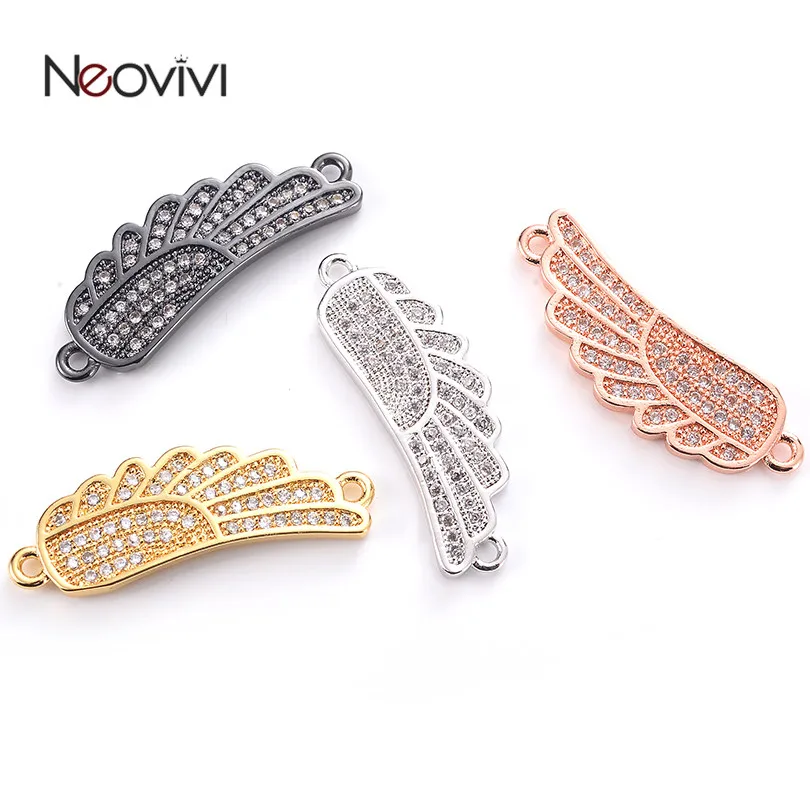 Neovivi Wing Charms Pave White Micro Cubic Zircon Copper Spacer Beads for Jewelry Making Bracelets Necklaces Handmade Findings
Neovivi Wing Charms Pave White Micro Cubic Zircon Copper Spacer Beads for Jewelry Making Bracelets Necklaces Handmade Findings