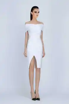 High Quality White Slash Neck Open Fork Bodycon Dress Evening Party Elegant Dress
High Quality White Slash Neck Open Fork Bodycon Dress Evening Party Elegant Dress