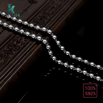 6MM Beads Chain 925 Sterling Silver Necklaces Fashion Elegant clothes accessories Unisex Jewelry KASANIER
6MM Beads Chain 925 Sterling Silver Necklaces Fashion Elegant clothes accessories Unisex Jewelry KASANIER