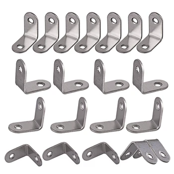 Stainless Steel Corner Brace 30 x 30 x 16mm L-Shaped Brackets Right Angle Brace Brackets Fastener 20 Pieces,with 40 Screws
Stainless Steel Corner Brace 30 x 30 x 16mm L-Shaped Brackets Right Angle Brace Brackets Fastener 20 Pieces,with 40 Screws