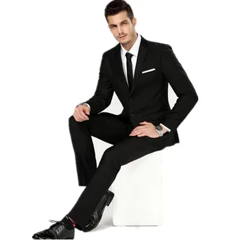 Men's black formal suit 2017 terno masculino wedding groom mens wear business suits best men single breasted suit (jacket+pants)
Men's black formal suit 2017 terno masculino wedding groom mens wear business suits best men single breasted suit (jacket+pants)