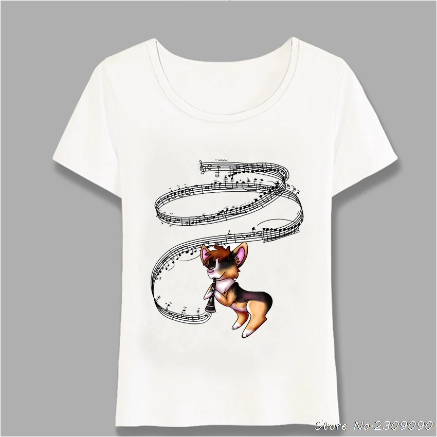Hipster Cute Corgi Clarinet Design T-Shirt Summer Fashion Women T-Shirt Casual Ladies Tops Cute Girl Tees Maiden Shirts Harajuku
Hipster Cute Corgi Clarinet Design T-Shirt Summer Fashion Women T-Shirt Casual Ladies Tops Cute Girl Tees Maiden Shirts Harajuku