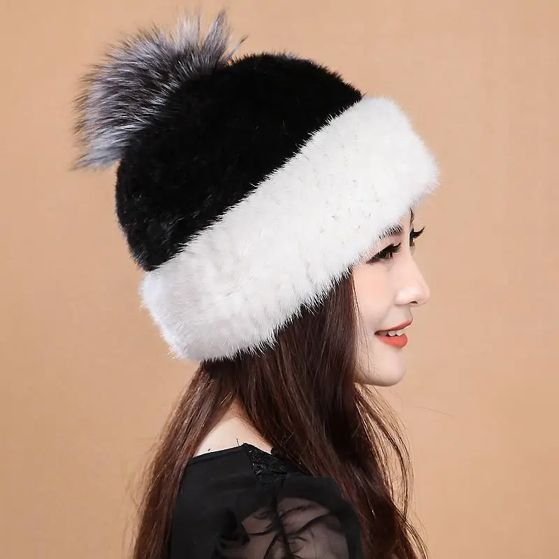 Women's fur hat Mink Hat Ms. 2019 Fashion Winter Fur Weaving Water Mane Hat Female Winter Cute Warm Fox Hair Ball Ear Protector
Women's fur hat Mink Hat Ms. 2019 Fashion Winter Fur Weaving Water Mane Hat Female Winter Cute Warm Fox Hair Ball Ear Protector