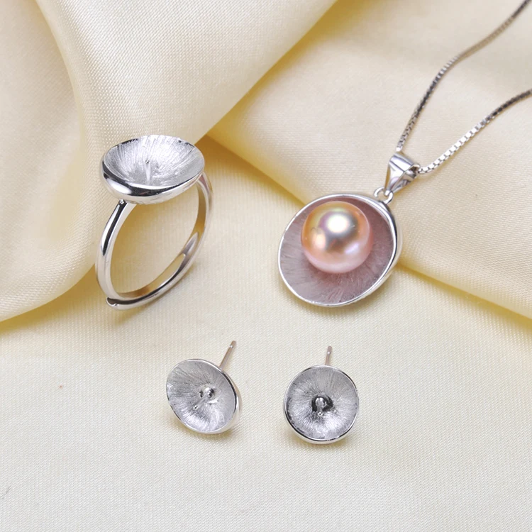 S925 Sterling Silver Pearl Pendant Ring Earrings Set Mounts Findings Beautiful Jewelry Set Parts Fittings Women's Accessories
S925 Sterling Silver Pearl Pendant Ring Earrings Set Mounts Findings Beautiful Jewelry Set Parts Fittings Women's Accessories