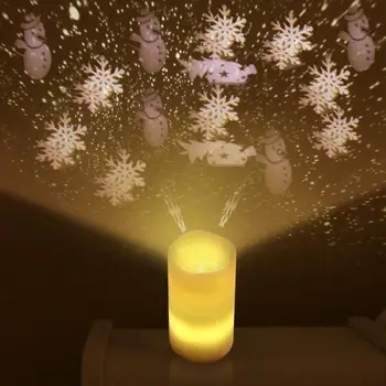 Romantic Creative USB Night Light Christmas Snowflake Snowman Led Battery Candle Rotating Projector Lamp
Romantic Creative USB Night Light Christmas Snowflake Snowman Led Battery Candle Rotating Projector Lamp