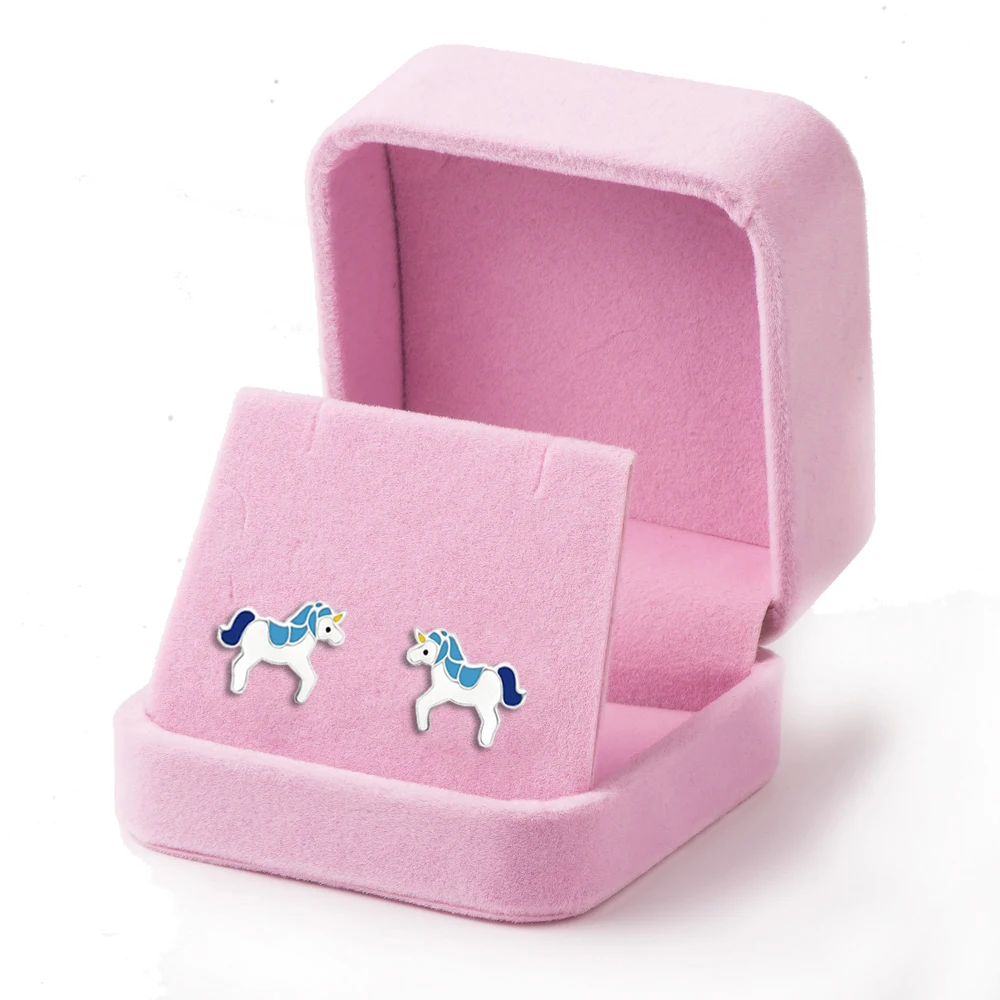 Dazzling pink Unicorn Licorne Stud Earrings for Women Girl Cute Silver Jewelry Party Gift kid earring for girl with gift box
Dazzling pink Unicorn Licorne Stud Earrings for Women Girl Cute Silver Jewelry Party Gift kid earring for girl with gift box