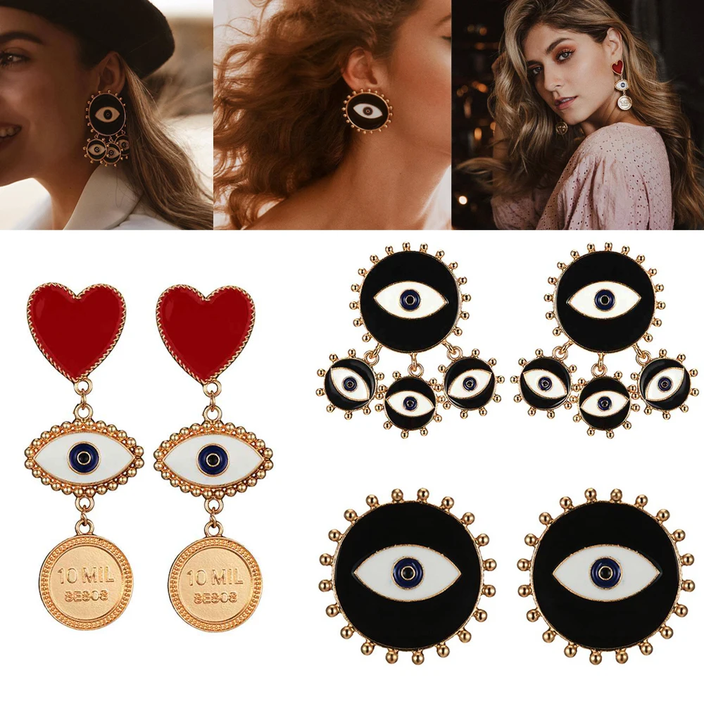 1 Pair New Vintage Ethnic Black Color Big Eyes Charm Earrings for Women Fashion Jewelry Bohemian Collection Earrings Accessories
1 Pair New Vintage Ethnic Black Color Big Eyes Charm Earrings for Women Fashion Jewelry Bohemian Collection Earrings Accessories